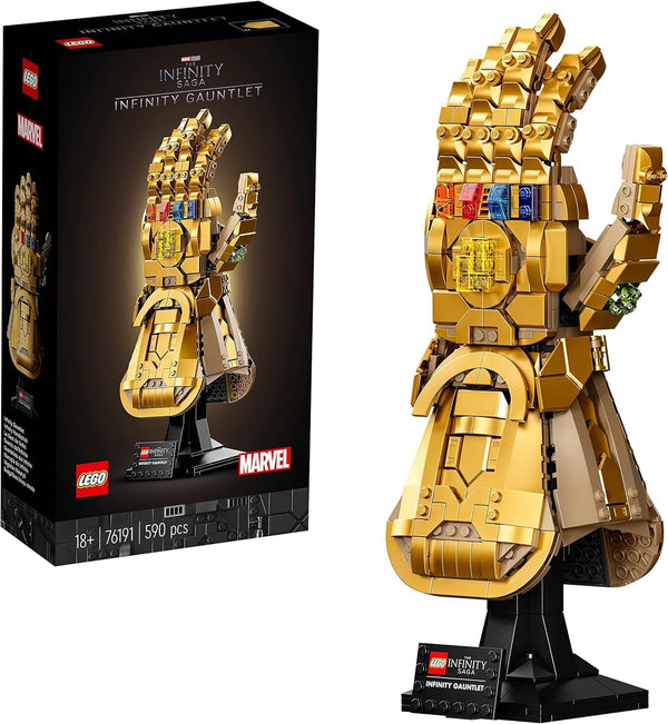 LEGO 76191 Marvel Super Heroes Infinity Glove, Set Avengers pentru adulți cu modelul mănușii lui Thanos de construit, articol pentru fani, cadou pentru bărbați, femei, ea și el