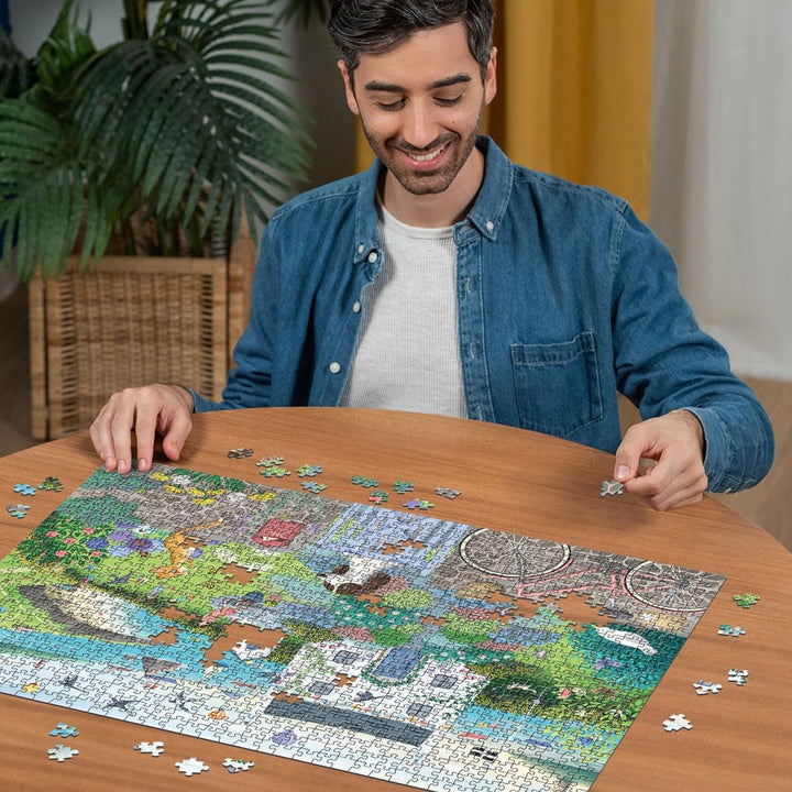 Ravensburger Puzzle 12001104 - Coastal Cottage- puzzle jigsaw 1000 piese pentru adulți și copii de peste 14 ani