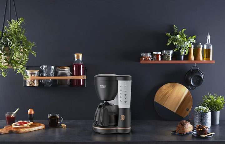 Cafetiera cu filtru Inclusiv Tefal, Un filtru de cafea Extrem de ușor de utilizat, Potrivit pentru utilizatorii dreptaci și stângaci, 1,25 L, 10 până la 15 cești, CM533811