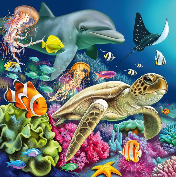Ravensburger puzzle pentru copii - 12000859 Lumea subacvatică încântătoare - 3X49 piese puzzle pentru copii cu vârsta de peste 5 ani