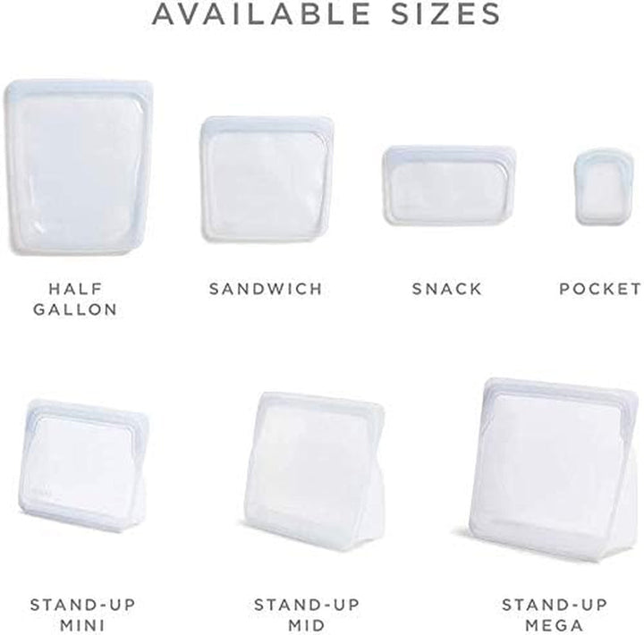 Pungă Stasher Pungă din silicon premium reutilizabilă pentru alimente, pungă sandwich, transparentă, durabilă, sigură pentru cuptor, mașină de spălat vase și congelator, ecologică, pungă pentru prânz, fără scurgeri, 828ml Cutii depozitare alimente Naty Shop