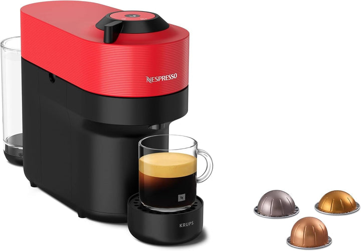 Aparat de cafea cu capsule Nespresso Krups XN9201 Vertuo Pop | Capacitate: 560 ml | Recunoaștere automată a capsulelor | Sistem one-touch | 4 dimensiuni ale ceștii | Timp de încălzire mai scurt | Durabil | Coconut White