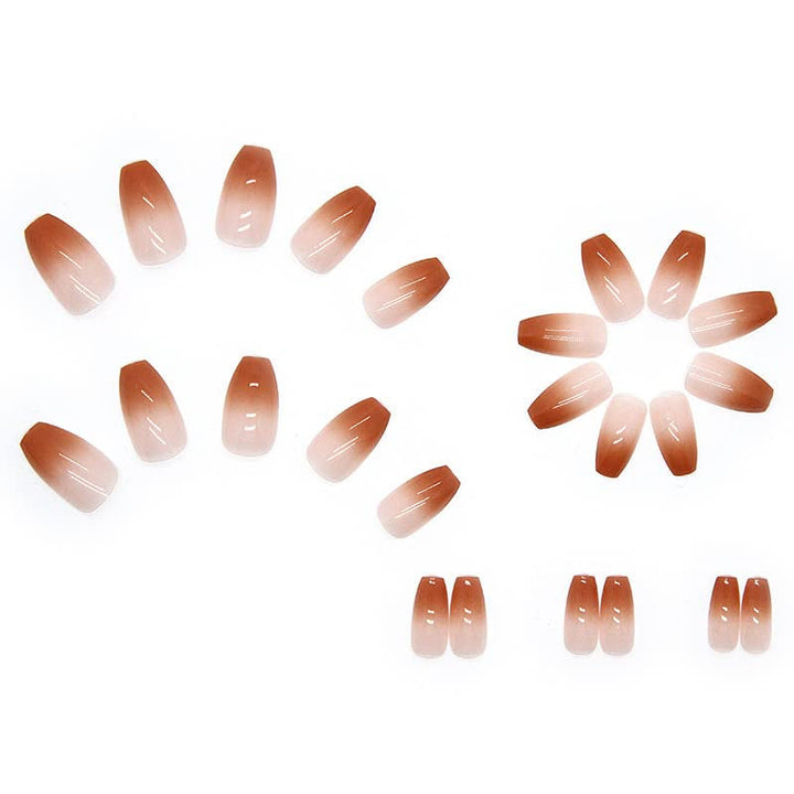 24 buc unghii franceze presă pe unghii scurte sicriu unghii artificiale coral roz Ombre unghii adezive balerină set unghii acrilice sfaturi unghii femei primăvară vară accesorii unghii