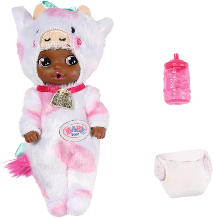 BABY Born Suprise bebeluși animale, mini păpușă cu haine de animale cu scutec, certificat de naștere și biberon, 904633 Zapf Creation