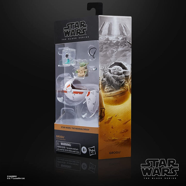 Star Wars Hasbro Black Series Grogu, Figura Zu Mandalorianul, Potrivit pentru figurine de acțiune de 15 cm de colecționat, Pentru copii cu vârsta de 4 ani și peste, Multi, F4357