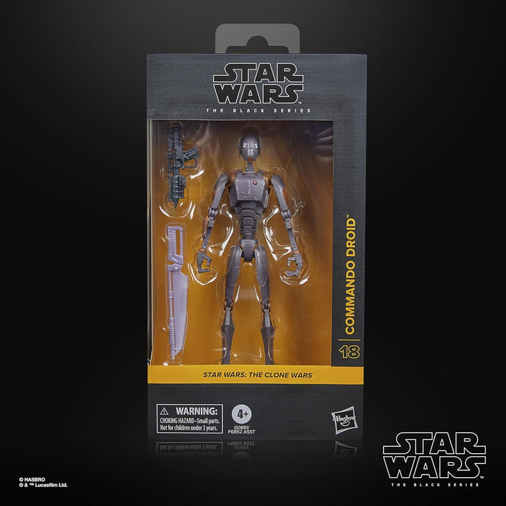 Star Wars Seria Neagră Commander Droid, Star Wars: Războiul Clonelor Premium colecționabil Figura de acțiune (15 Cm)