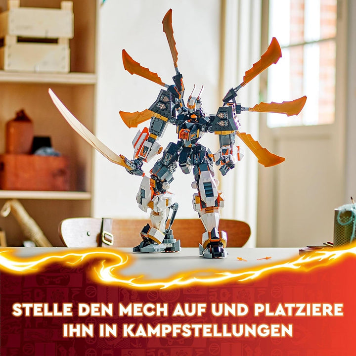 LEGO NINJAGO Cole's Titan Dragon Mech, jucărie de aventură pentru copii, set de joacă Ninja cu 1 minifigurină, cadou de ziua de naștere pentru băieți și fete de la 12 ani, set de joacă Fantasy 71821