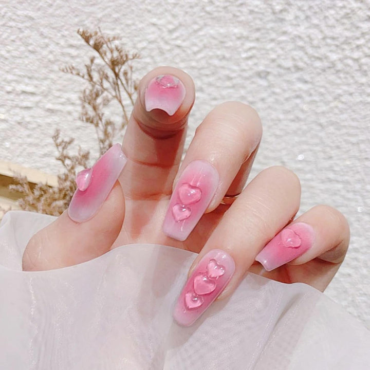 3D Herz Nail Art Charms,320 Stück Niedliche Klar Acryl Herz Nail Charms, Flatback Heart Nagel Strasssteine 4Mm 6Mm 8Mm Harz Nagelkunst Dekorationen for Frauen Mädchen DIY Maniküre Zubehör(4Mm 6Mm 8Mm)