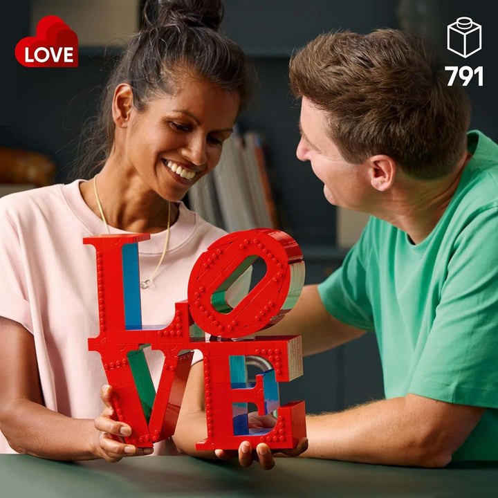 LEGO Art Love, set de construcție pentru adulți, decorațiuni pentru casă, cadou de Ziua Îndrăgostiților și Ziua Mamei, cadou pentru femei și bărbați, activitate creativă pentru iubitorii de artă și design 31214