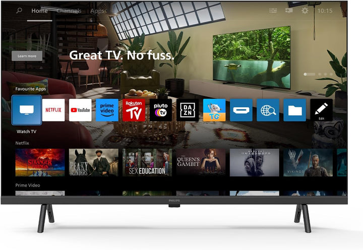 Philips 40PFS6009 FHD LED Smart TV - 40-Zoll Display Mit Pixel-Präziser, HD Titan OS Plattform Und Dolby Digital - Funktioniert Mit Alexa Und Google Sprachassistent – Matt Schwarzer
