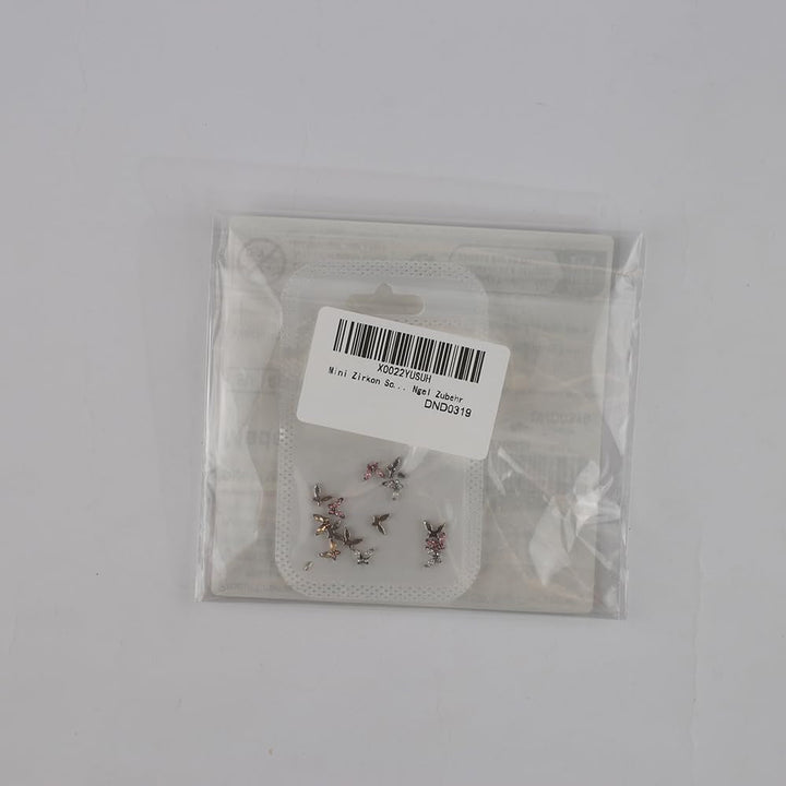 Mini fluture zirconiu unghii brelocuri Y2K alb șampanie roz stras cristal fluturi brelocuri unghii 3D fluture design unghii brelocuri fluturi unghii decorare unghii artă brelocuri accesorii unghii