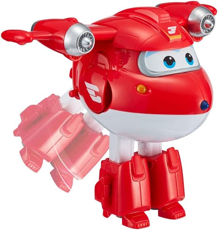 Auldey EU740283 Super Wings Transformer Figura JETT Supercharge 12 Cm, Colorat