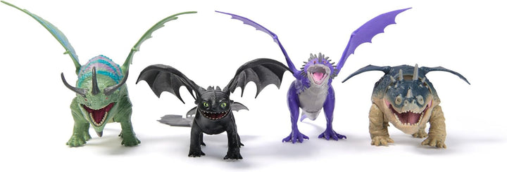 Dreamworks How to Train Your Dragon, 22cm lungime dragon de bază figura Toothless, jucărie pentru copii cu vârsta de 4+