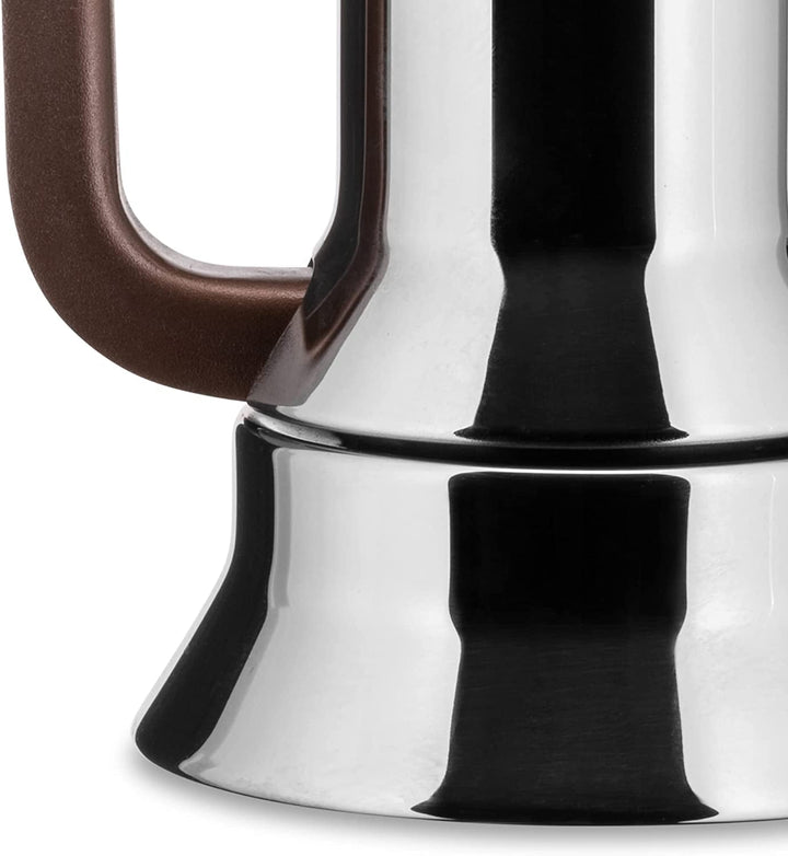 Alessi 9090/6 Espressoar 6 cești Pentru inducție, oțel inoxidabil, argintiu, 15.5 X 13.5 X 27 Cm
