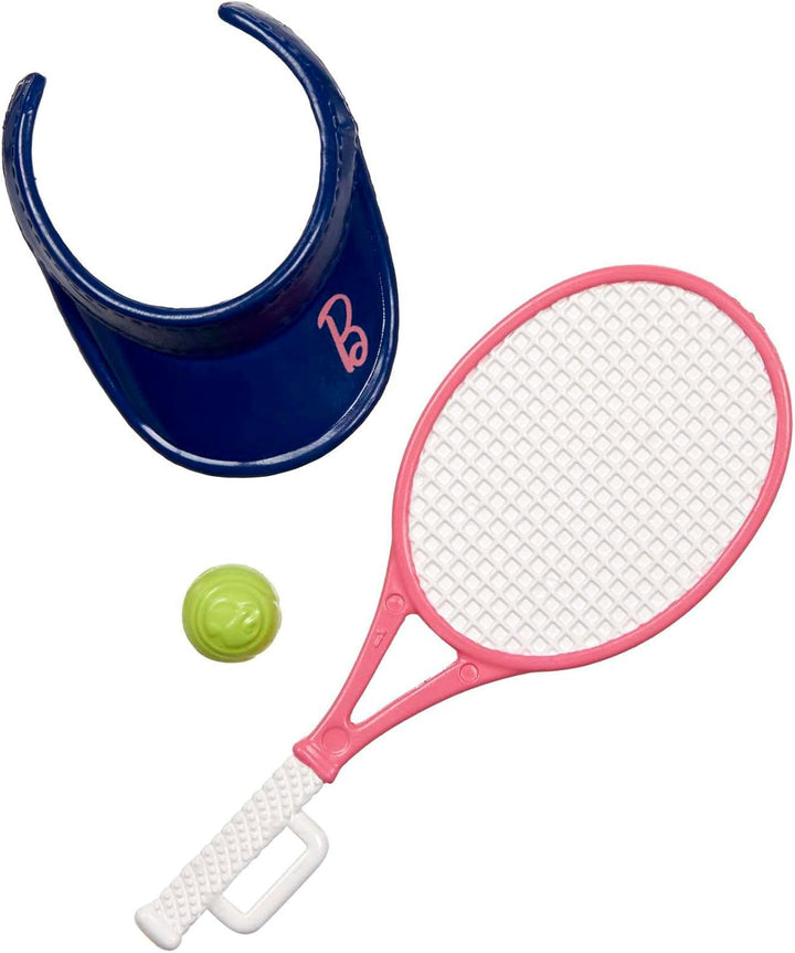 Barbie Made to Move - Jucătoare de tenis cu rachetă și minge - Păpușă cu 22 de articulații pentru o distracție realistă în timpul jocului, pentru fanii tenisului și copiii cu vârsta de 3 ani și peste, HKT73