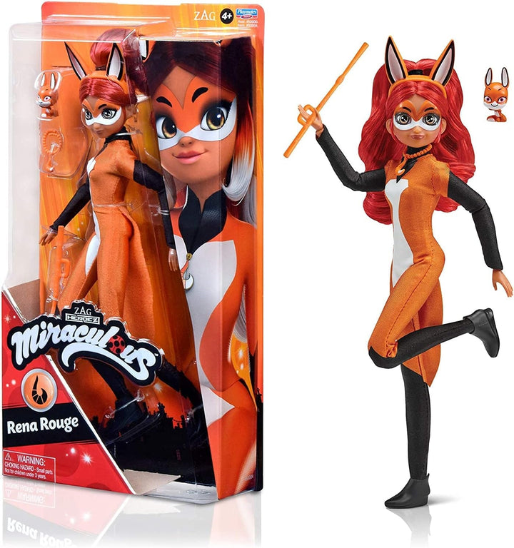 Bandai - Miraculous Ladybug - Doll Marinette Colour Change Surprise - Păpușă articulată Miraculous, 26 Cm + 3 surprize - Model aleatoriu - P50390