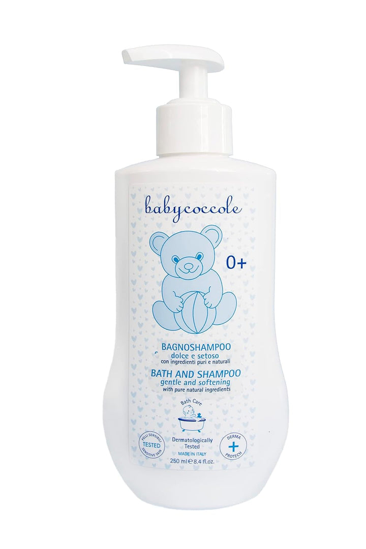 Babycoccole șampon de baie pentru bebeluși și copii, cu extracte de flori de lotus și ingrediente naturale, pentru piele sensibilă, 250 ml