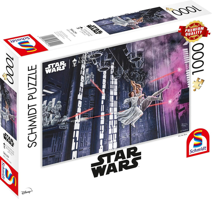 Schmidt Spiele 58429 Thomas Kinkade, Star Wars, pe fugă, puzzle jigsaw 1000 piese