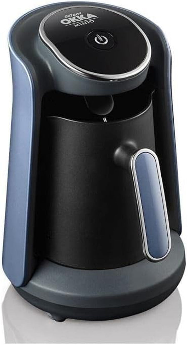 Arzum OKKA Minio Mașină de cafea turcească, mașină de mocha, 1-4 cești, ulcior din oțel inoxidabil de 300 ml, protecție la revărsare, sistem inteligent de preparare, ulcior lavabil, 480W, roșu cupru