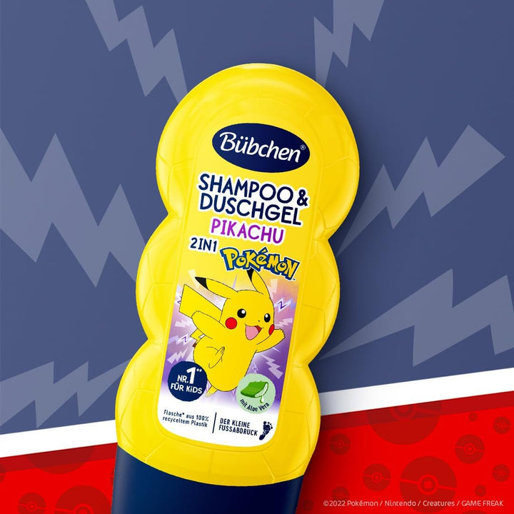 Șampon și gel de duș pentru copii, Pokémon Pikachu Edition, 230 ml (pachet de 3)