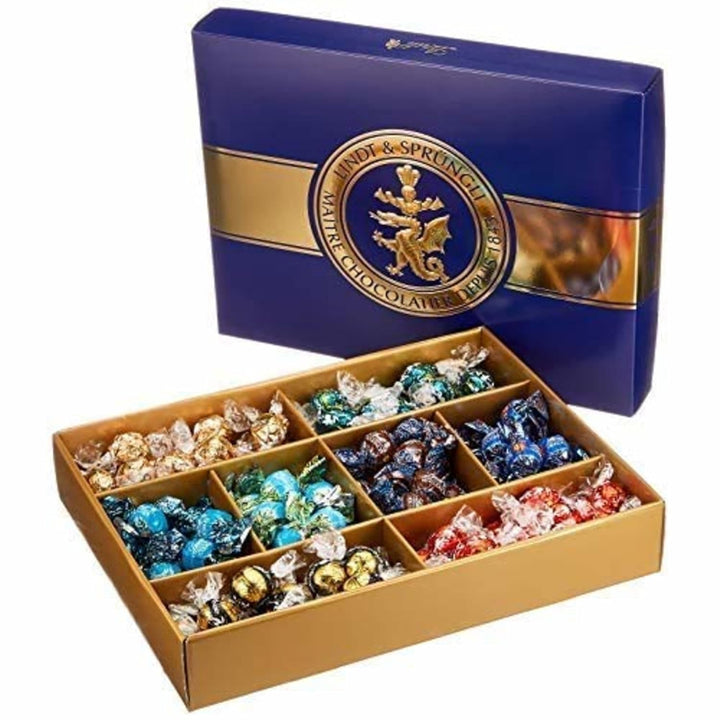 Lindt Schokolade LINDOR Und ROULETTE Mischung | 1473 G | Kugeln Mit Zartschmelzender Füllung Sowie Köstliche | 8 Sorten | Pralinengeschenk | Schokoladengeschenk | Großpackung