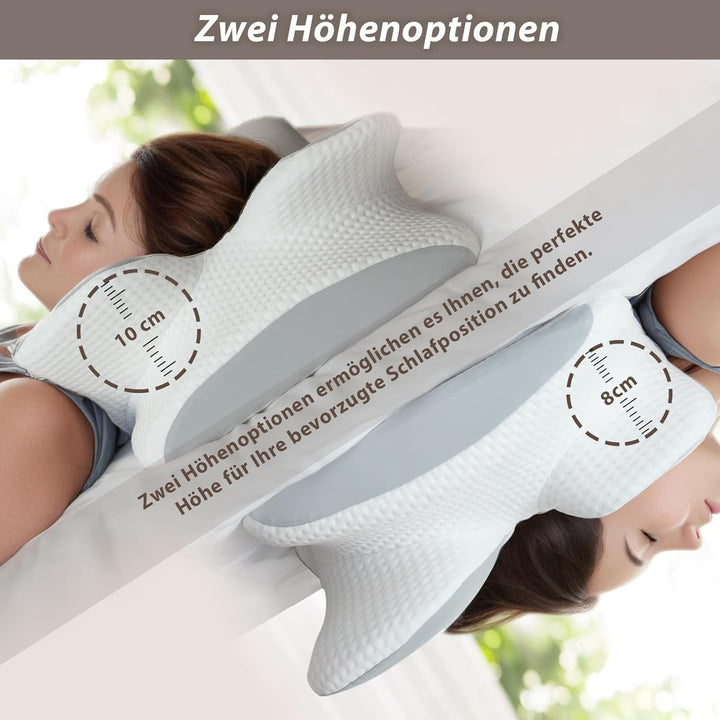 Pernă pentru gât Pernă ortopedică pentru cap Pernă din spumă de memorie Pernă pentru impact lateral - Design ergonomic Cu formă goală Pentru impact lateral, dorsal și abdominal Gri deschis
