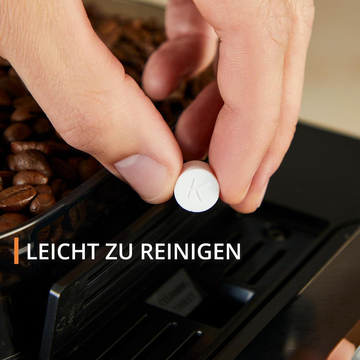 Espressor automat Krups Sensation, spumator de lapte, 5 băuturi, funcție cafea filtrată, funcție 2 cești, espressor, negru, fabricat în Franța, EA910810