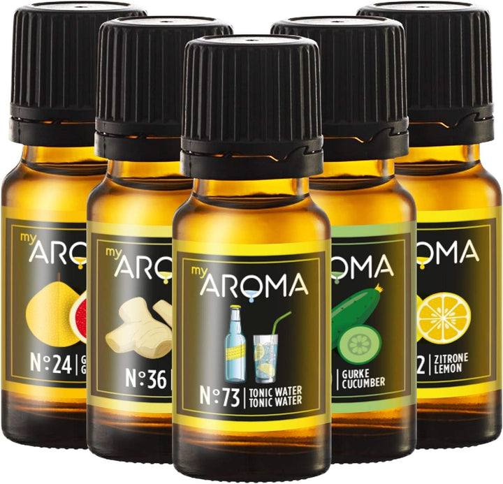 Myaroma | Set: Forest & Meadow - Aromă naturală pură cu aromă de fructe și aromă de fructe (5 x 10 ml) | Fără zahăr și neîndulcit