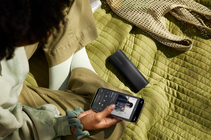 Sonos Roam 2 Difuzor WLAN extrem de compact, mobil - Rezistent la apă - Autonomie 10 ore - Negru