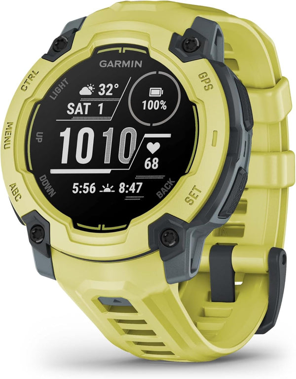Garmin Instinct E 45mm - Smartwatch GPS rezistent la apă, cu design robust, cu ecran de 1,2" pentru utilizare în aer liber, alergare, ciclism și multe altele - cu măsurare a ritmului cardiac, navigare precisă și numeroase funcții inteligente
