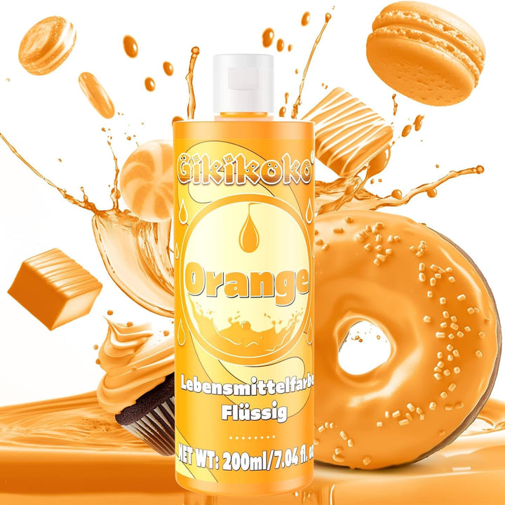 Lebensmittelfarbe - Gikikoko 200Ml Lebensmittelfarbe Flüssig Hoch Konzentriert, Lebensmittelfarben, Food Coloring Für Backen, Macaron, Cake, Jello, Fondantieren, Kuchen, DIY Slime (Blau)