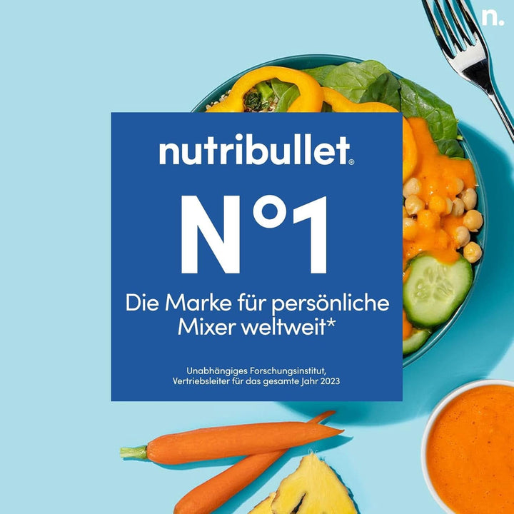 Nutribullet Personal Blender, Der Leistungsstärkste Mixer Für Eine Portion, 1000 Watt Und Leiser Motor, 900 Ml Becher Aus Tritan Renew, Leuchtende Touch Bedienknöpfe, Dunkel Grau