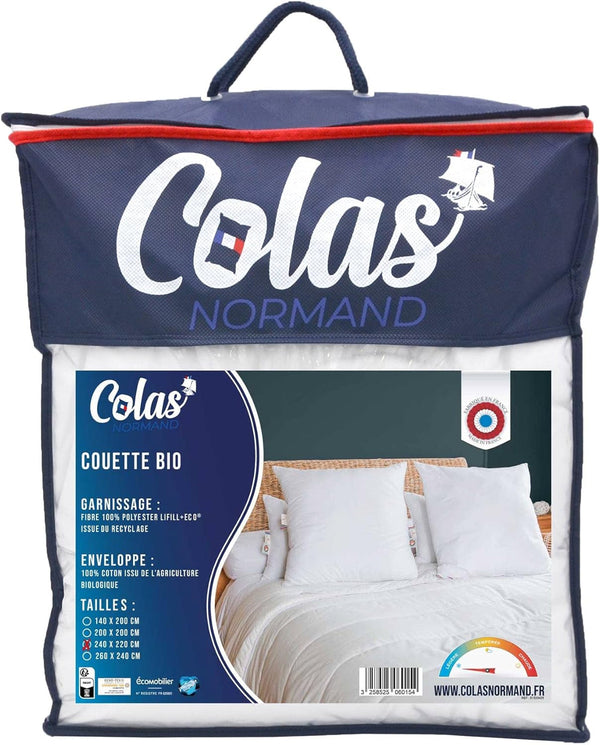 COLAS NORMAND | Cuvertură ușoară, 240 X 220 cm, bumbac organic, umplutură reciclată