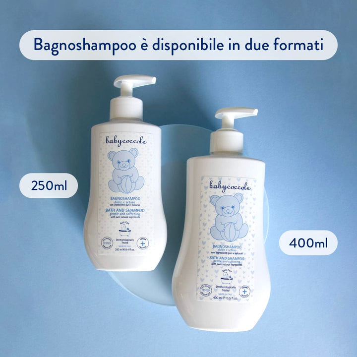 Babycoccole șampon de baie pentru bebeluși și copii, cu extracte de flori de lotus și ingrediente naturale, pentru piele sensibilă, 250 ml