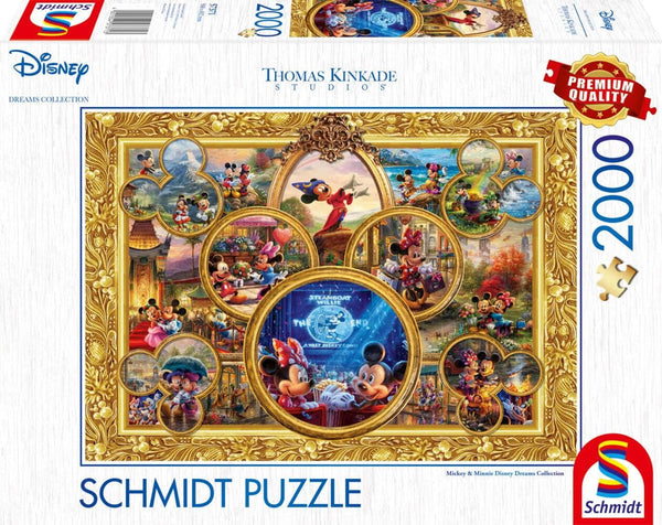 Schmidt Spiele 57371 Thomas Kinkade, Disney, Mickey & Minnie, Dream Collage 2, jigsaw puzzle 2000 piese