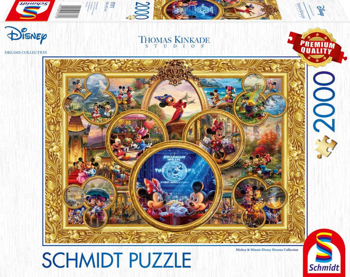 Schmidt Spiele 57371 Thomas Kinkade, Disney, Mickey & Minnie, Dream Collage 2, jigsaw puzzle 2000 piese