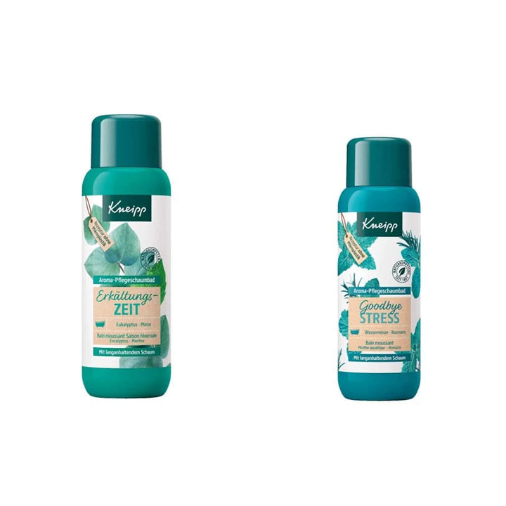 Kneipp Aroma Foam Bath Cold Season, aditiv de baie cu uleiuri esențiale naturale de eucalipt și mentă, 400 ml