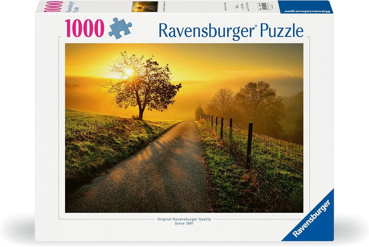 Ravensburger Puzzle 1000 piese Peisaj în soarele dimineții - Puzzle colorat pentru adulți și copii în calitate dovedită