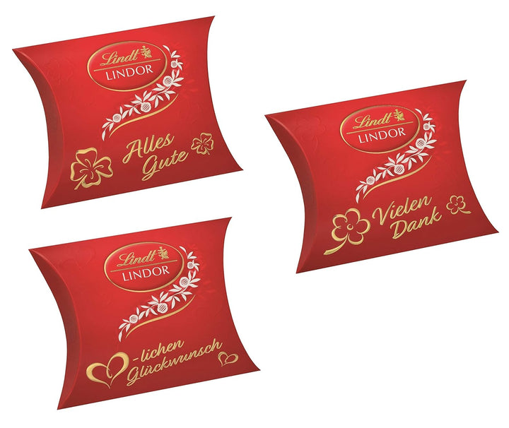 Lindt Schokolade LINDOR Kugeln Mischung | 323 G in Kissenpackung | Ca. 25 LINDOR Kugeln (Vollmilch, Feinherb, Weiß) | Pralinen-Geschenk Oder Schokoladengeschenk