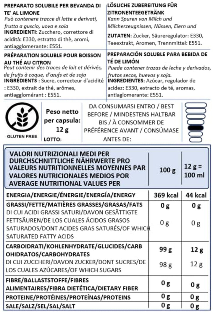 Caffè Vulcanus - 60 capsule amestec de ceai, aromă: ceai englezesc, ceai de piersici, ceai de lămâie și ceai de fructe de pădure - capsule compatibile cu Nescafe Dolce Gusto