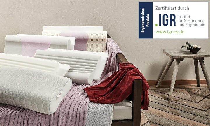 PARADIES Pernă pentru gât 40X80 Cm - Revita Ergonomic - IGR Certified, Pernă ergonomică pentru susținerea gâtului Înălțime: 10 Cm