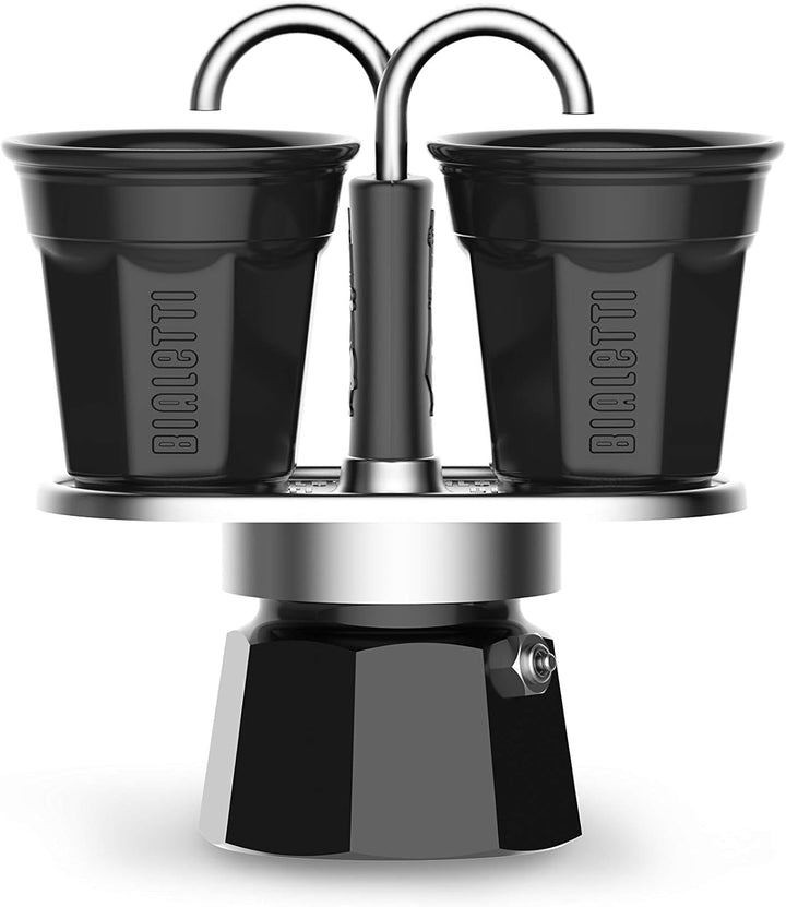 Bialetti - Mini Express Kandisky: Set Moka conține filtru de cafea pentru 2 cești (90ml) + 2 cești espresso, roșu, aluminiu