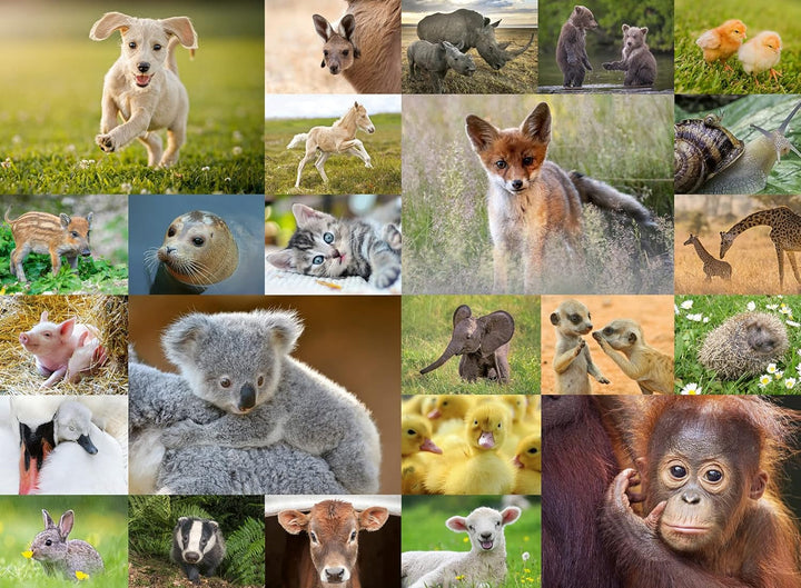 Ravensburger Puzzle jigsaw pentru copii - 13353 Animale dulci pentru copii - puzzle jigsaw de 200 de piese pentru copii cu vârsta de peste 8 ani