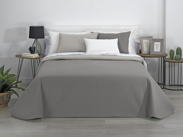 Estoralis | AVA | Cuvertură Boutique Reversibilă | Pentru toate anotimpurile | Culoare - Bej/Taupe | Pentru pat 80/90 cm. pat. (180 X 270 Cm. Ancho X Alto) | Cuvertură cu matlasare