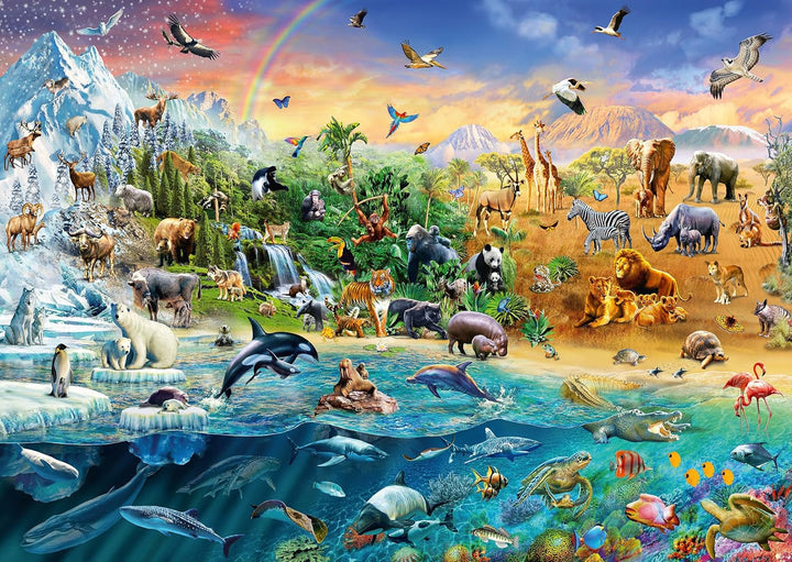 Schmidt Spiele 58324 Lumea animalelor, puzzle jigsaw 1000 piese
