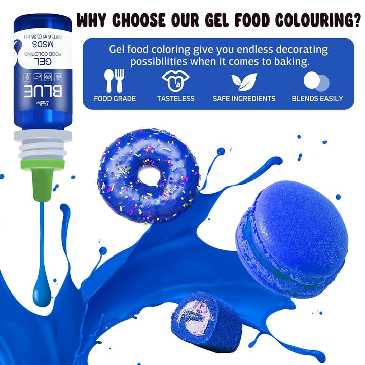 Lebensmittelfarbe Gel - 100Ml Gel Lebensmittel Farben Für Kuchen, Backen, Kekse, Macaron - Zuckerfrei Konzentrierte Farbe Food Coloring Für Tortendeko, Getränken, Osterei, DIY Slime (Weiß) Naty Shop