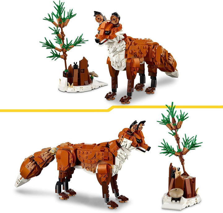 LEGO Creator Forest Animals: Red Fox, set de animale cu jucărie cu vulpe, bufniță și veveriță, figuri de animale de pădure cu care să te joci și să le afișezi, cadou creativ pentru băieți și fete de la 9 ani 31154