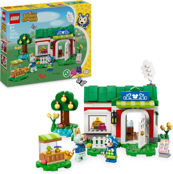 LEGO Animal Crossing Tailoring Sisters, set de construcție creativă pentru jocuri de rol, cadou pentru fete, băieți și fani ai jocurilor video cu vârsta de peste 6 ani, set de joacă de aventură 77055