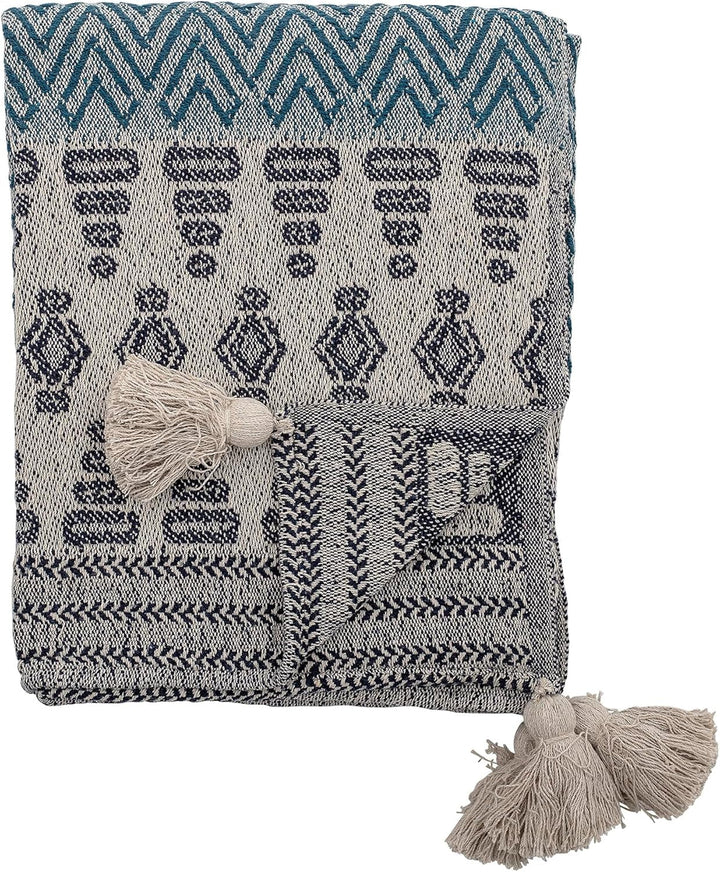 Bloomingville Tagesdecke, Schwarz, Baumwolle, 160Cm