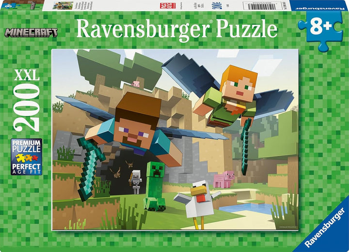 Puzzle pentru copii Ravensburger - 12004144 - Minecraft - Puzzle Minecraft pentru copii de la 8 ani, cu 200 de piese în format Xxl, Cadouri Minecraft
